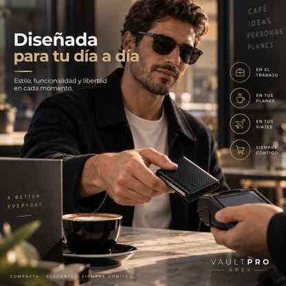 VaultPro Apex™ – Cartera Inteligente RFID de Acceso Rápido