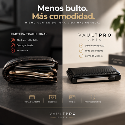 VaultPro Apex™ – Cartera Inteligente RFID de Acceso Rápido