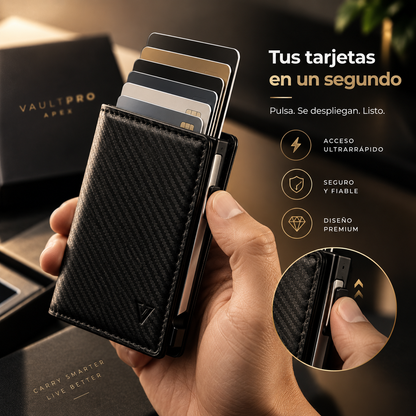 VaultPro Apex™ – Cartera Inteligente RFID de Acceso Rápido