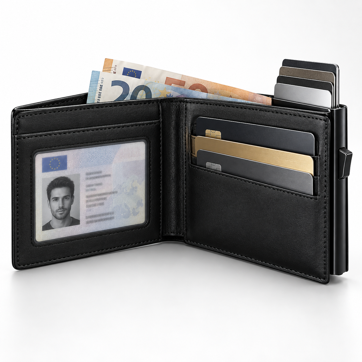 VaultPro Apex™ – Cartera Inteligente RFID de Acceso Rápido