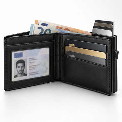 VaultPro Apex™ – Cartera Inteligente RFID de Acceso Rápido
